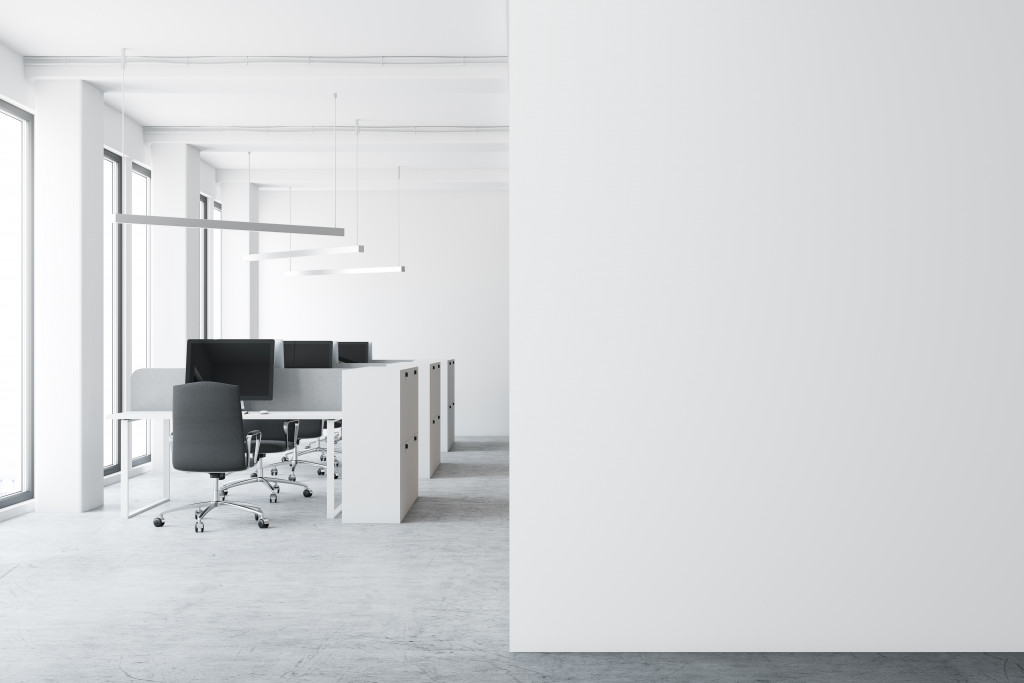 modern designed, minimalist office 