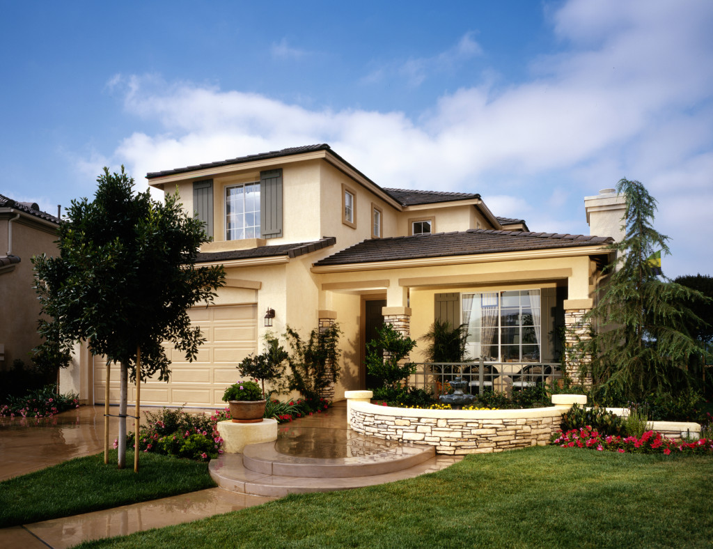 elegant beige colored exterior of a house