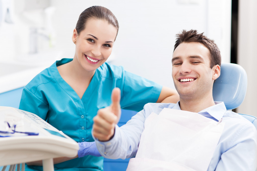satisfied patient with doctor